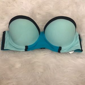 Forever 21 blue swim bandeau top size large